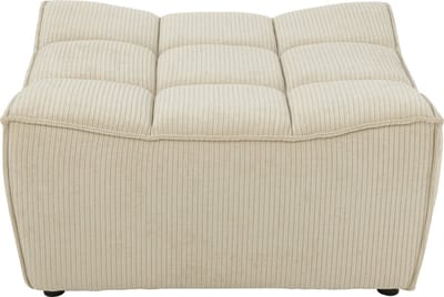 J-Line poef Grid - populierenhout/schuim - beige