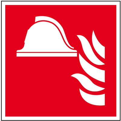 Materiaalopslag brandbestrijding sticker - ISO 7010 - F004 400 x 400 mm