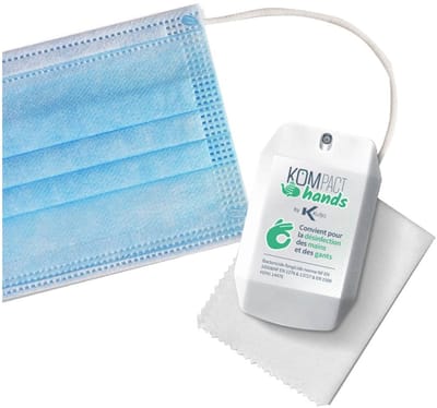 Bigben Connected, Sanitaire kit 10 maskers met desinfecterende spray en doekje, Wit