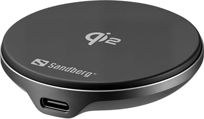 Sandberg 441-61 oplader voor mobiele apparatuur Universeel Aluminium, Zwart USB Draadloos opladen Binnen