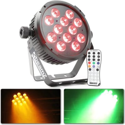 BeamZ BT310 FlatPAR 12x 8W DMX met afstandsbediening