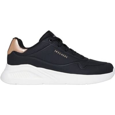 Skechers UNO LITE - SHIMMER ALONG Dames Sneakers - Zwart / Rose Gold