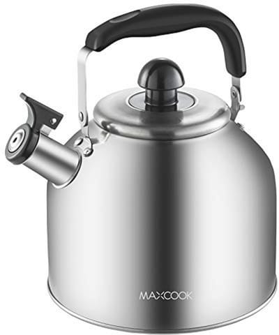 Warmwaterketel - Fluitketel RVS - Koffie Thee - Geluidsignaal Koken - 4 Liter - Zilver