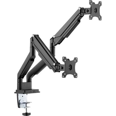 Digitus DA-90395 Monitor-tafelbeugel 1 stuks 38,1 cm (15) - 81,3 cm (32) Draaibaar, In hoogte verstelbaar, Kantelbaar, Kantelbaar en zwenkbaar, Roteerbaar,