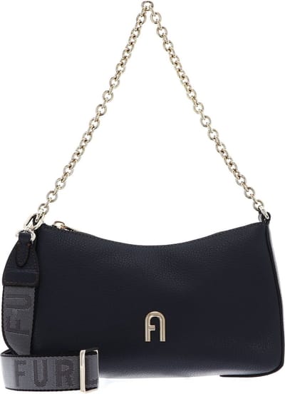 FURLA Leren Schoudertas Avondtas Primula Mini Crossbody Double Strap Mediterraneo + Soil Donkerblauw