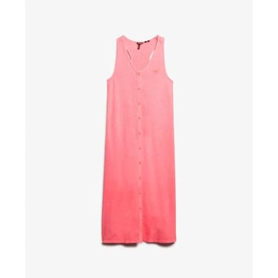 Superdry - Beach jersey midi-hemdjurk - Dames - Jurken