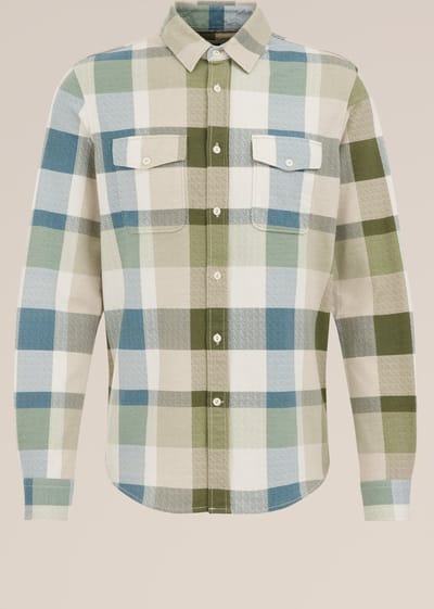 WE Fashion Heren Regular fit overshirt met print