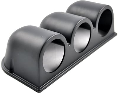 Allecto - Dashboard Meter Pod Holder - Universele 52mm - Geschikt voor Auto en Truck - Zwart - Inclusief Driegaatshouder - Flexibel in Gebruik