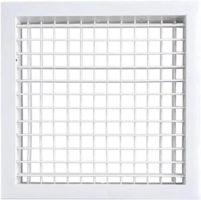 Afdekplaat Ventilatierooster - Luchtuitlaat Deksel - Luchtcirculatie Verbeteren - Verstelbare Lamellen - 300 x 300 mm - Zwart