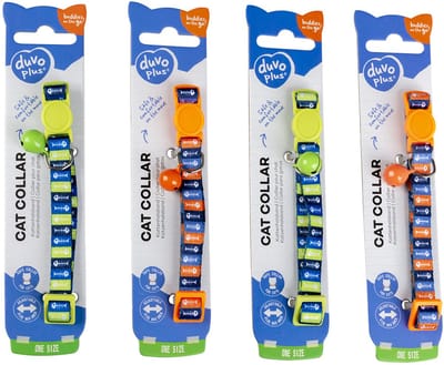 Duvoplus - Halsband Voor Dieren - Kat - Kattenhalsband Visgraat 1 Nylon 20-30cm / 10mm Gemengde Kleuren - 1st