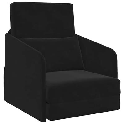 Slaapstoel - Uitklapbaar - Slaapbank - Logeerbed - Zetelbed - Slaapfauteuil - Vouwbed - 1 persoons - Zeer comfortabel - Zwart