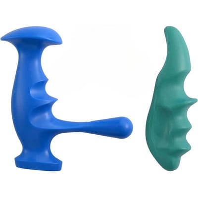 Mini Handheld Acupressuur Handmatige Massage Tool Duim Ontspanning Voor Volledige Lichaam Diepe Weefsel Massage Driehoekige Massage Knoppen Stressverlichting blue
