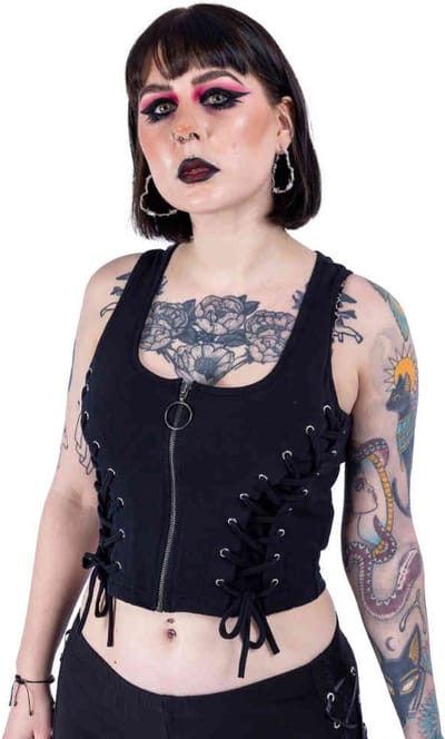 Vixxsin Mouwloze top -XXL- Regan Zwart