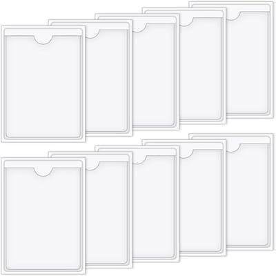 Set van 10 Transparante Zelfklevende Visitekaartjes, Ideaal voor Parkeervergunningen en Rijbewijzen, Professionele Presentatie