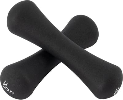 Set van 2 Zwarte Neopreen Halters voor Fitness en Krachttraining