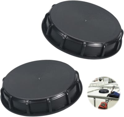 2 Stuks IBC Tankdeksels 162mm - Plastic Deksel voor Wateropslag, Regenwater, IBC Tankaccessoires (Zwart)