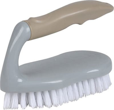 Urban Living Schrobborstel - antislip - kunststof - 14 cm - beige - schrobber - werkborstel