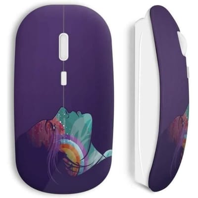 Souris sans Fil - Loving Head - Violet - Clé USB WiFi incluse - Compatible Mac et PC