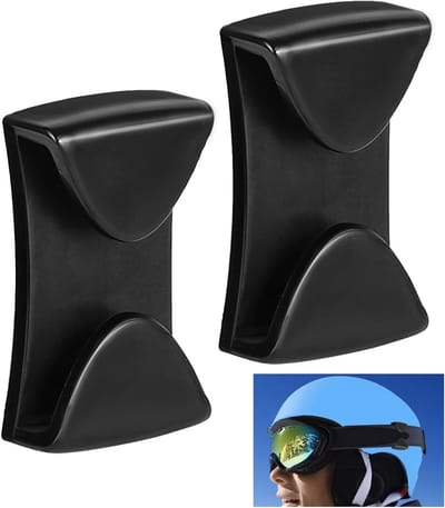 Ski Goggle Clips voor Helm, 2 Stuks Ski Bril Klemmen voor Beveiliging en Grip tijdens Wintersporten, Eenvoudig te Installeren en Ideaal voor Skiën en Snowboarden