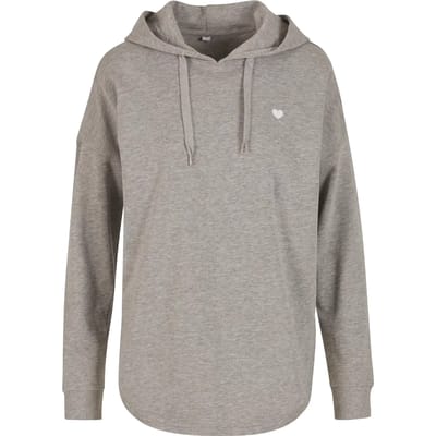 Mister Tee - Heart EMB Oversized Hoodie/trui - XS - Grijs