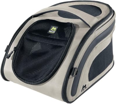 Transportbox Hond - Reismand Zacht - Veilig Reizen - Inklapbaar Ademend - 52x30x30 cm - Beige