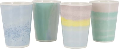 Bo-Camp - Pastel - Beker - Barfleur - Melamine - 4 Stuks