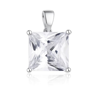 Rechthoekig Zirkonia Hanger - Zilveren Hanger - Zilver 925 - Amona Jewelry