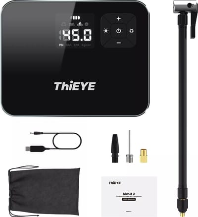 ThiEye Airkit 2 - Compressor - Luchtcompressor - Draadloos - Met ingebouwde batterij - 150 PSI - 2 x 2000mAh