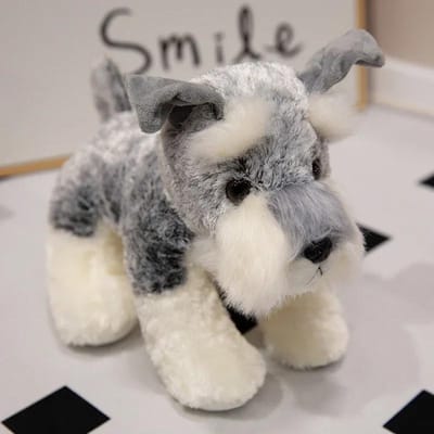 Schattige Schnauzer Hond Pluche Speelgoed Triver Knuffeldieren Pop Puppy Kinderen Kinderen Volwassenen Jongens Verjaardagscadeaus Huisdecoratie Handwerk 30cm