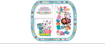 Gabby Dollhouse: Bord, kunststof, microwave-safe (BPA-vrij), Gabby Vakken Bord, Vakken Bord, Kunsstof bord, Gabby