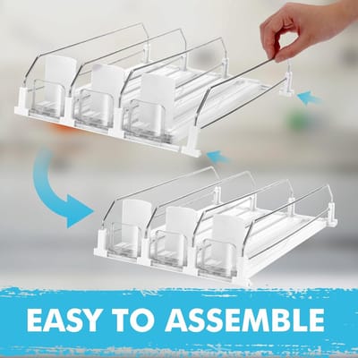Famanu - Automatische blikjesdispenser voor koelkast – organizer voor 15 drankblikjes (330ml, 440ml, 500ml) – ideaal voor bier, frisdrank en soda