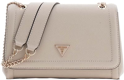 GUESS schoudertas Noelle II Convertible Xbody Flap Bag Taupe