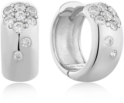 Ania Haie AH E054-05H Modern Muse Dames Oorbellen - Oorringen - Sieraad - Zilver - 925 Zilver - Parel - 3 mm breed - 13 mm lang