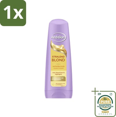 1 x Andrélon – Conditioner – Stralend Blond – 200 ml- Blond Haar Verzorging - Verhelderende Conditioner - Glans Voor Blond Haar - Highlights Verzorging - Macadamia-olie Conditioner