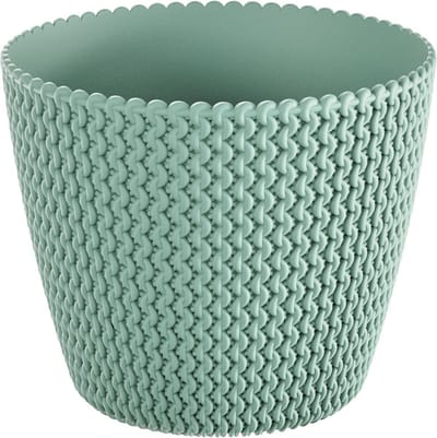 Prosperplast Plantenpot/bloempot Splofy - mint groen - kunststof - D16 x H13 cm - binnen/buiten - stijlvol