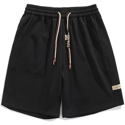 Sportshorts met trekkoord Zomer Heren- en Dames Casual Los Vijfpunts Trendy Merk Medium Broek 5XL zwart