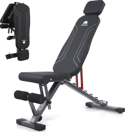 SafeTech Halterbank - Fitnessbank - Inklapbaar - Trainingsbank - Zwart