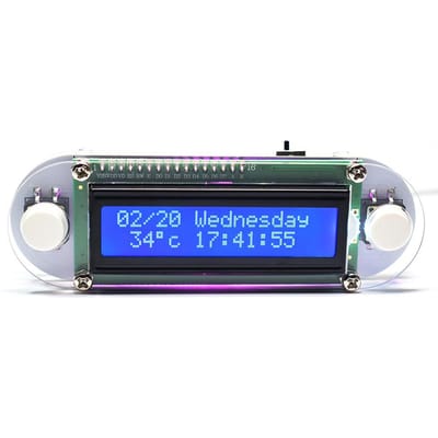 Effet Bougie LCD1602 Horloge à Vibration Kit DIY DIY Électronique Numérique multicolore