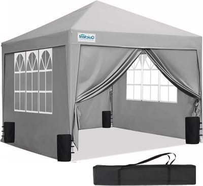 Vouwpaviljoen - Partytent Tuin - Feesten en Markt - Waterdicht UV Beschermd - 3 x 3 Meter - Grijs