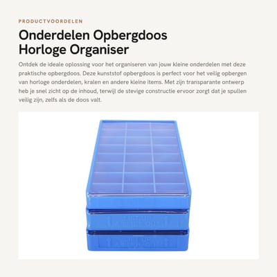 Dailygoods- Opbergdoos 8/18/24 vakken - Kunststof - Organizer - Transparant - Sterk en corrosiebestendig - Voor kralen en horlogeonderdelen - Opbergkoffer