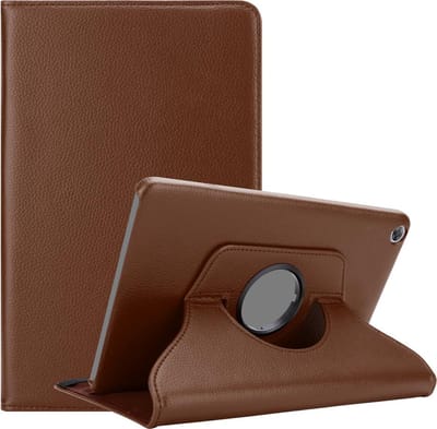 Cadorabo Tablet Hoesje geschikt voor Huawei MediaPad M5 8 (8.4 Zoll) in PADDESTOEL BRUIN - Beschermhoes ZONDER auto Wake Up, met stand functie en elastische band sluiting Book Case Cover Etui