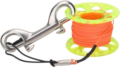 ByShane - Duiken Spool Reel van 15 meter voor Duikers - Compact en Plastic - Duiken Vinger Spoel Reel - Diver Onderwater Accessoire