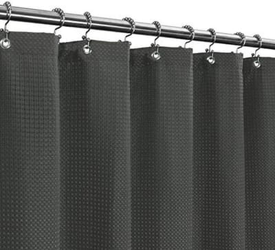 Luxe douchegordijn met reliëf – Waterdicht en machinewasbaar – 180,3 x 182,9 cm – Grafietgrijs
