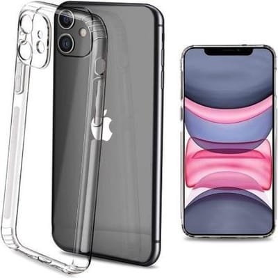 Shieldcase Siliconen hoesje met camera bescherming geschikt voor Apple iPhone 12 - optimale bescherming - siliconen hoesje - backcover - transparant
