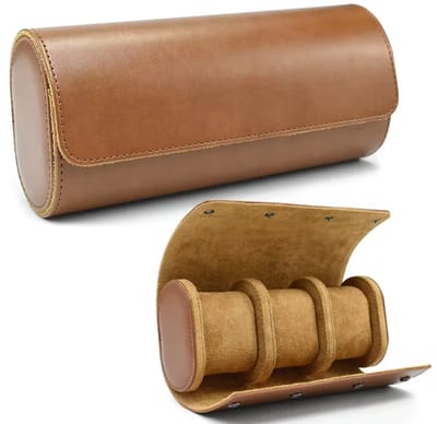 Actie4you® - Horloge Reisetui - Horloge Etui - Horloge Doos - Horloge opbergdoos – Voor 3 horloges – Bruin