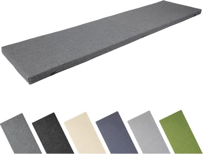 Garronda Bankkussen 160x40 cm – 4 cm dik – Waterafstotend & UV-bestendig – Grafiet GD-AM-Dino