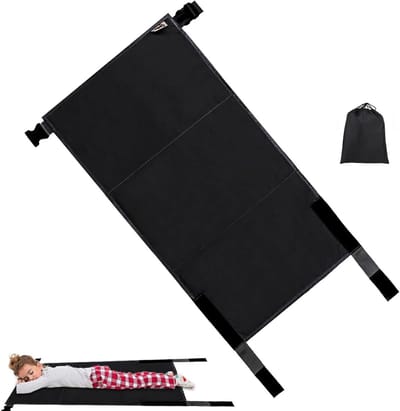 Vliegtuigbed voor kinderen - Reisstoelverlenger - Comfortabel reizen - Lichtgewicht en draagbaar - 79 x 44 cm - Grijs