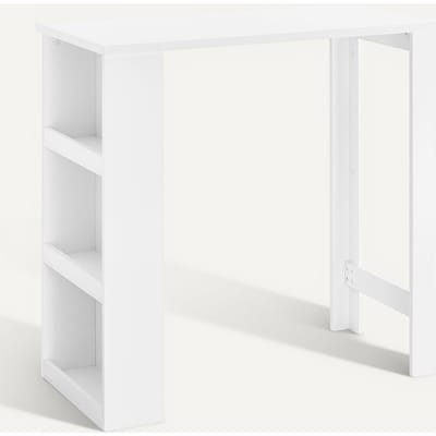 SoBuy Bartafel Wit - 112 x 57 x 106 cm - Met 3 Opbergplanken
