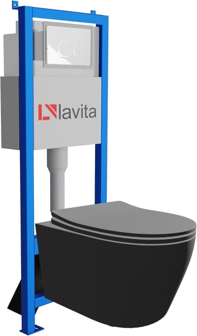 Toilet Inbouwframe - Voorwandelement Toilet - Badkamer Renovatie - Zonder Spoelrand - 40 cm Breed - Wit Bedieningspaneel