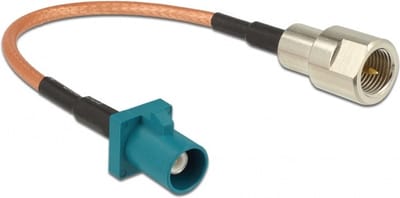 Fakra Z (m) - FME (m) adapter kabel - RG316 - 50 Ohm / transparant - 0,15 meter